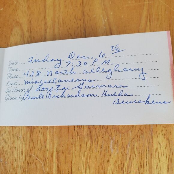 Gibson 1957 Bridal Shower Invitation With Envelope & Stamp El Dorado Kansas - Picture 4 of 4